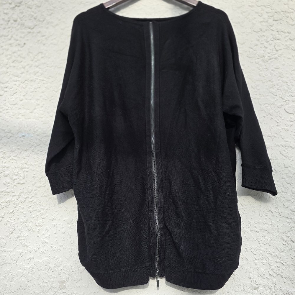 Monsoon  Zeena Zip-Back Hem Jumper  Black Size L - Picture 6 of 10